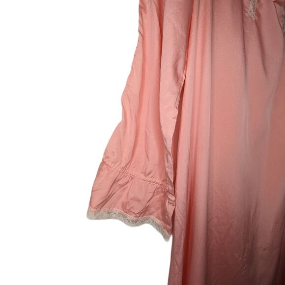Women's Vintage Eve Stillman Lord & Taylor Peach Pink Lace Nightgown - Picture 5 of 9